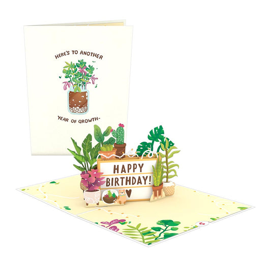 Happy Birthday Plants Pop-Up Card