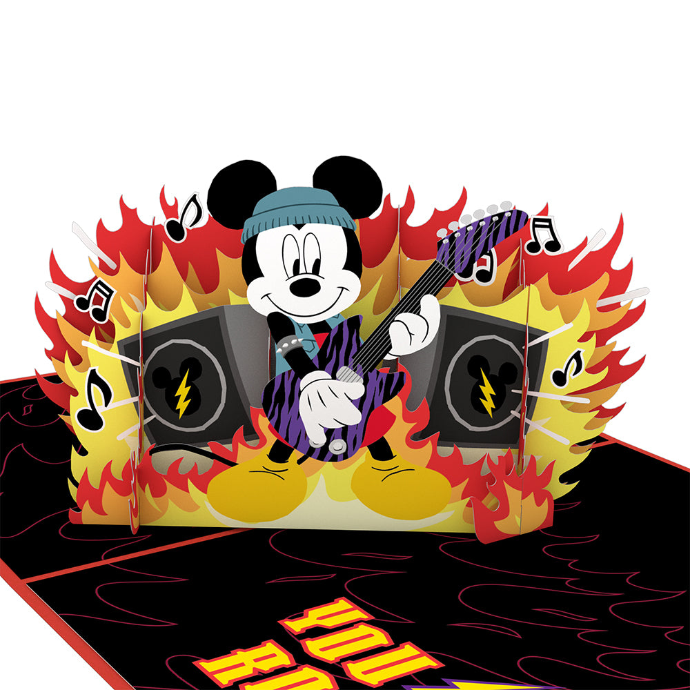 Mickey Kick Rocks Disney's Mickey Mouse You Rock! Pop-Up Card – Lovepop