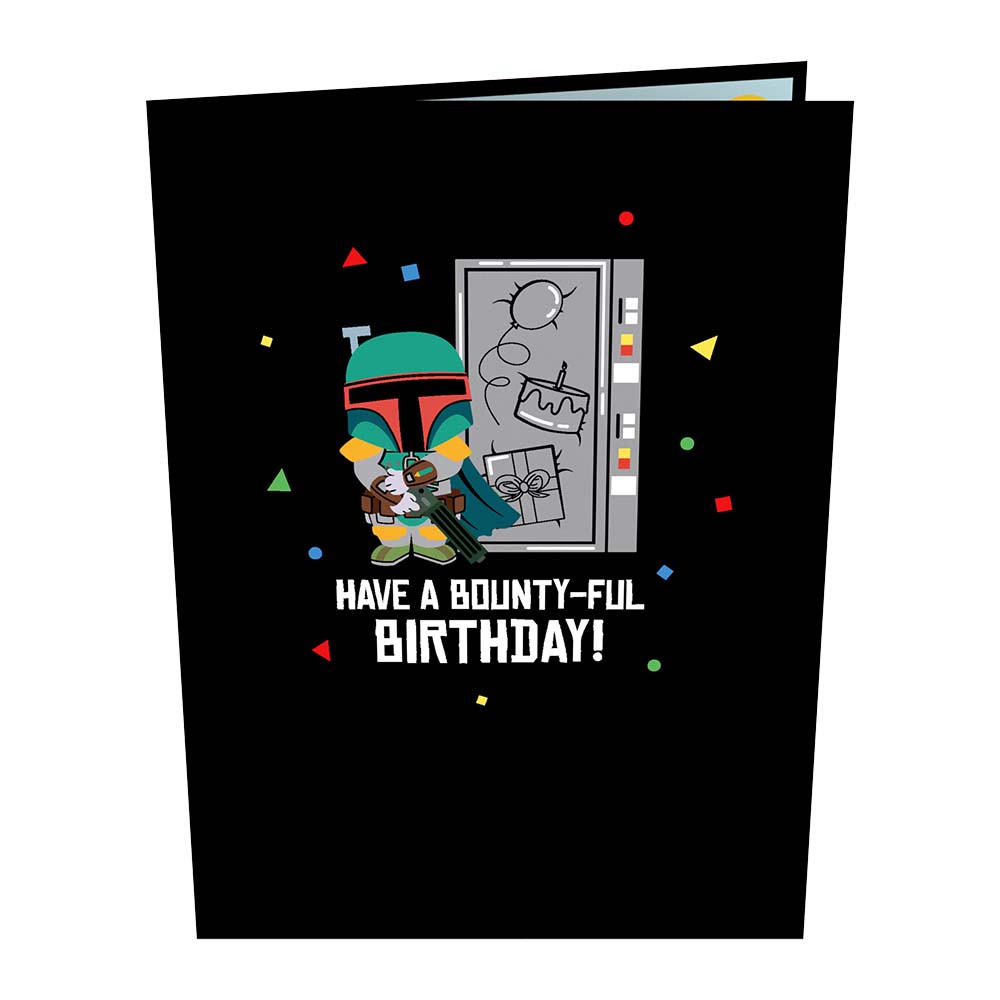 Star Wars™ Boba Fett™ Bounty-ful Birthday Card with Pop-Up Gift