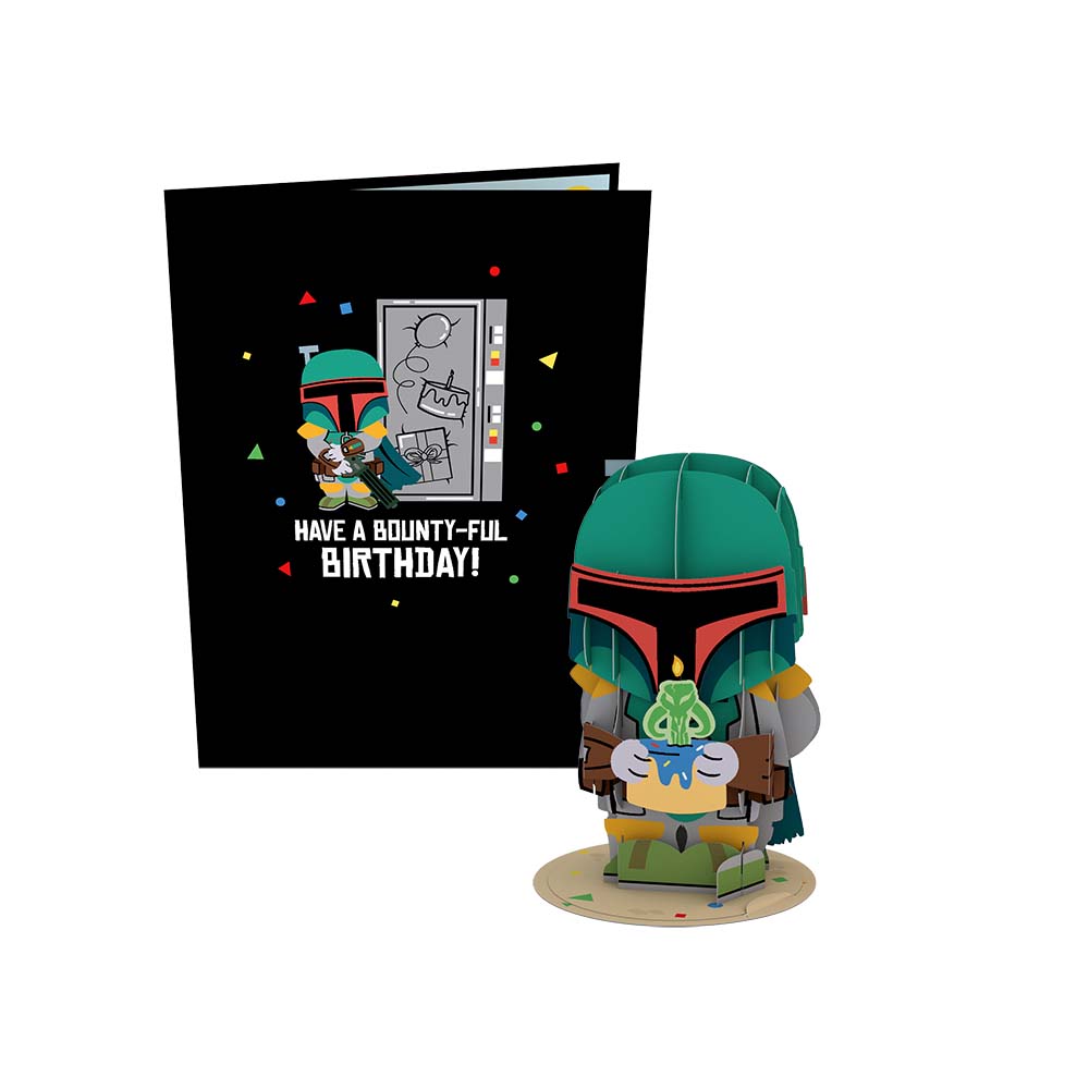 Star Wars™ Boba Fett™ Bounty-ful Birthday Card with Pop-Up Gift