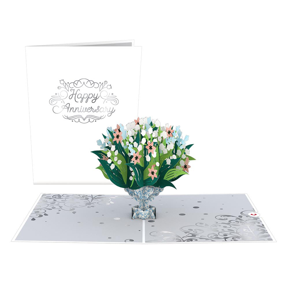 Anniversary Lily of the Valley Pop-Up Card