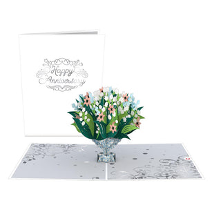 Anniversary Lily of the Valley Pop-Up Card greeting card -  Lovepop
