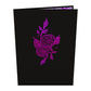 Ornate Purple Rose Bloom Pop-Up Card