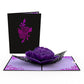 Ornate Purple Rose Bloom Pop-Up Card