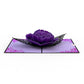 Ornate Purple Rose Bloom Pop-Up Card