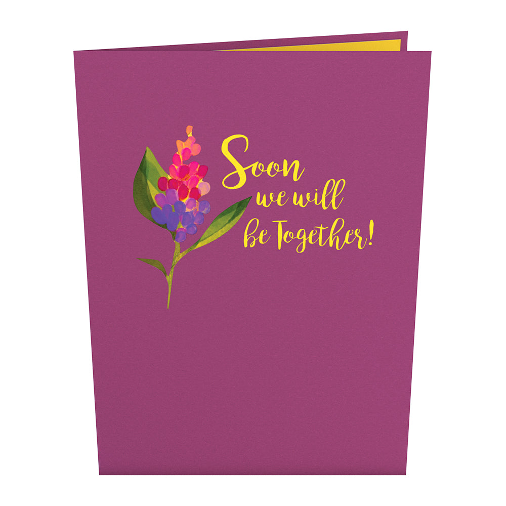 Soon We Will Be Together Lilacs Pop-Up Card