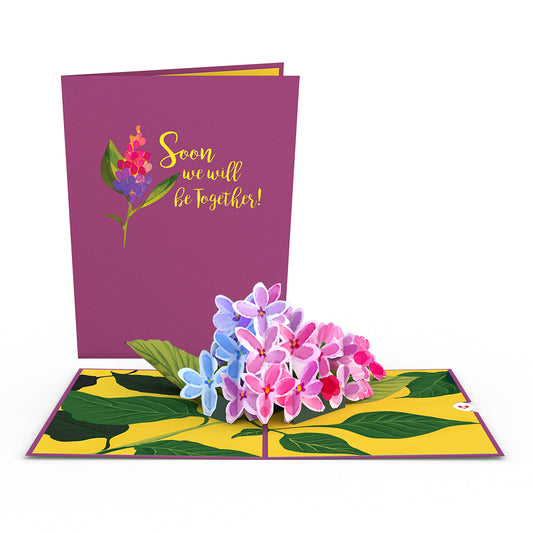 Soon We Will Be Together Lilacs Pop-Up Card