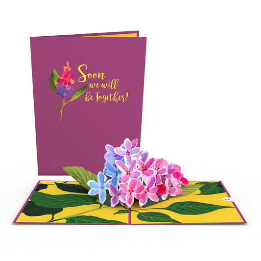 Soon We Will Be Together Lilacs Pop-Up Card