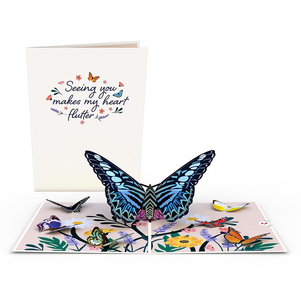 Seeing You Makes My Heart Flutter Butterfly Pop-Up Card