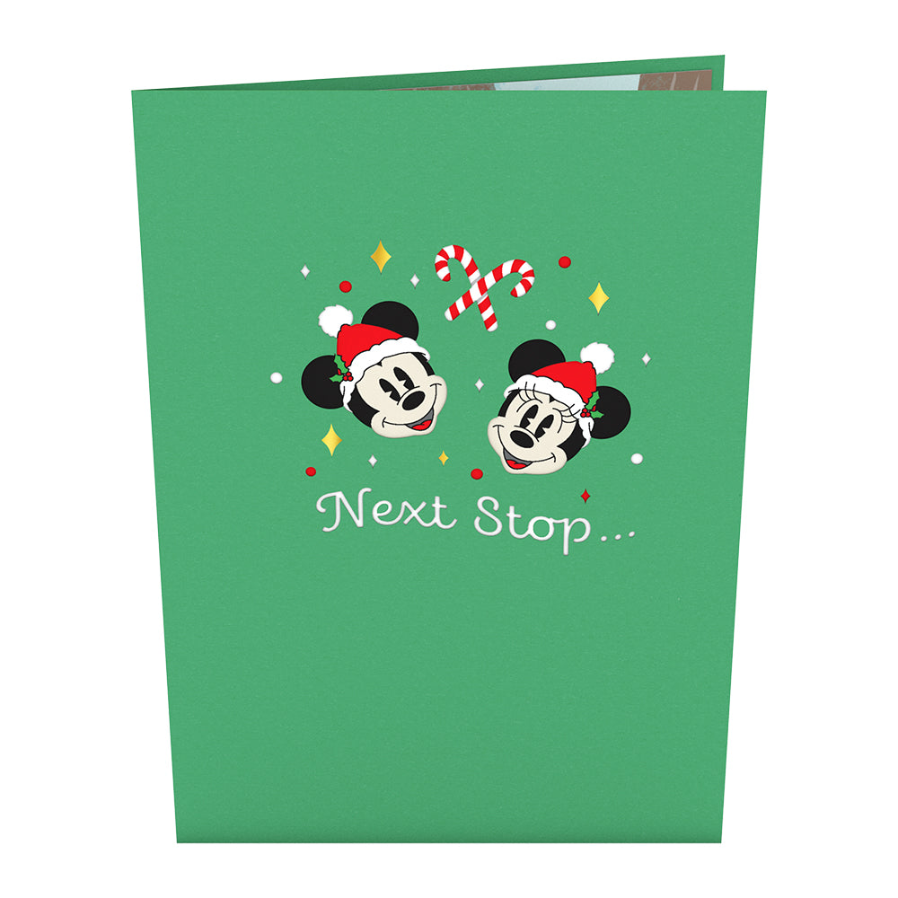 Disney's Mickey & Minnie Christmas Train Pop-Up Card