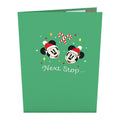 Disney's Mickey & Minnie Mouse Christmas Train Pop-Up Card