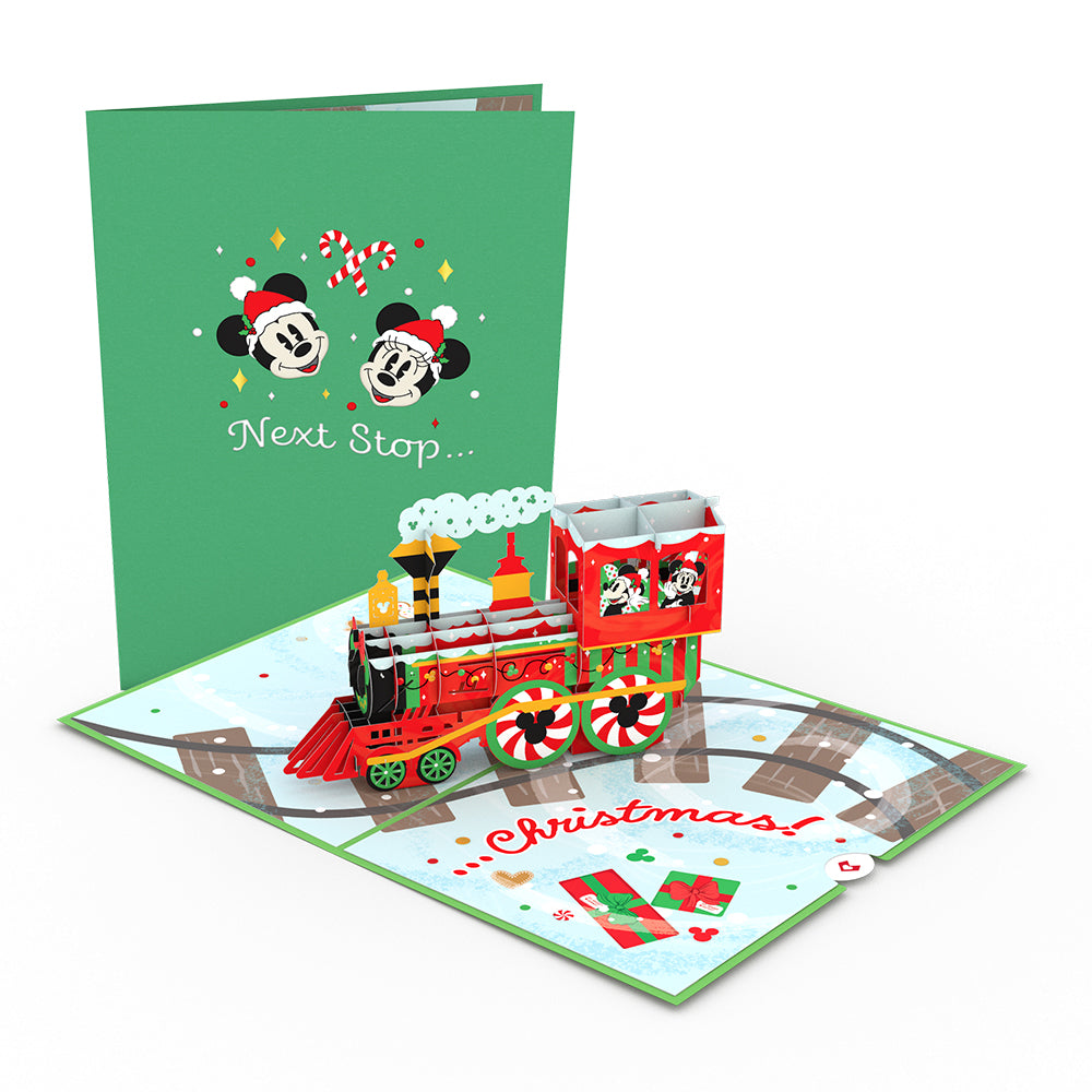 Disney's Mickey & Minnie Christmas Train Pop-Up Card