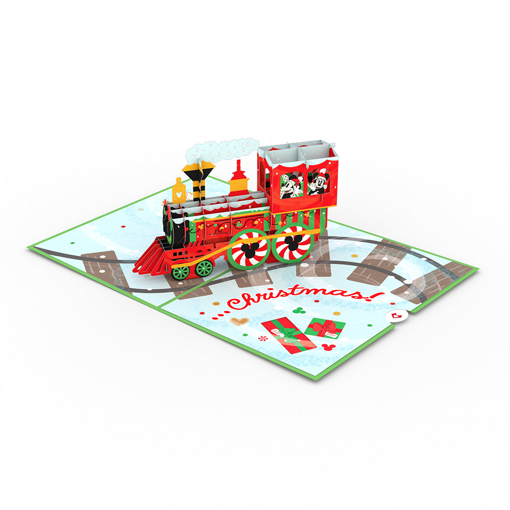 Disney's Mickey & Minnie Christmas Train Pop-Up Card