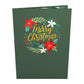 Christmas Poinsettia Bloom Pop-Up Card