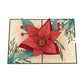 Christmas Poinsettia Bloom Pop-Up Card