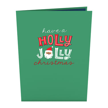 Santa Decorating a Christmas Tree Pop-Up Card