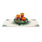 Red Christmas Candles Pop-Up Card
