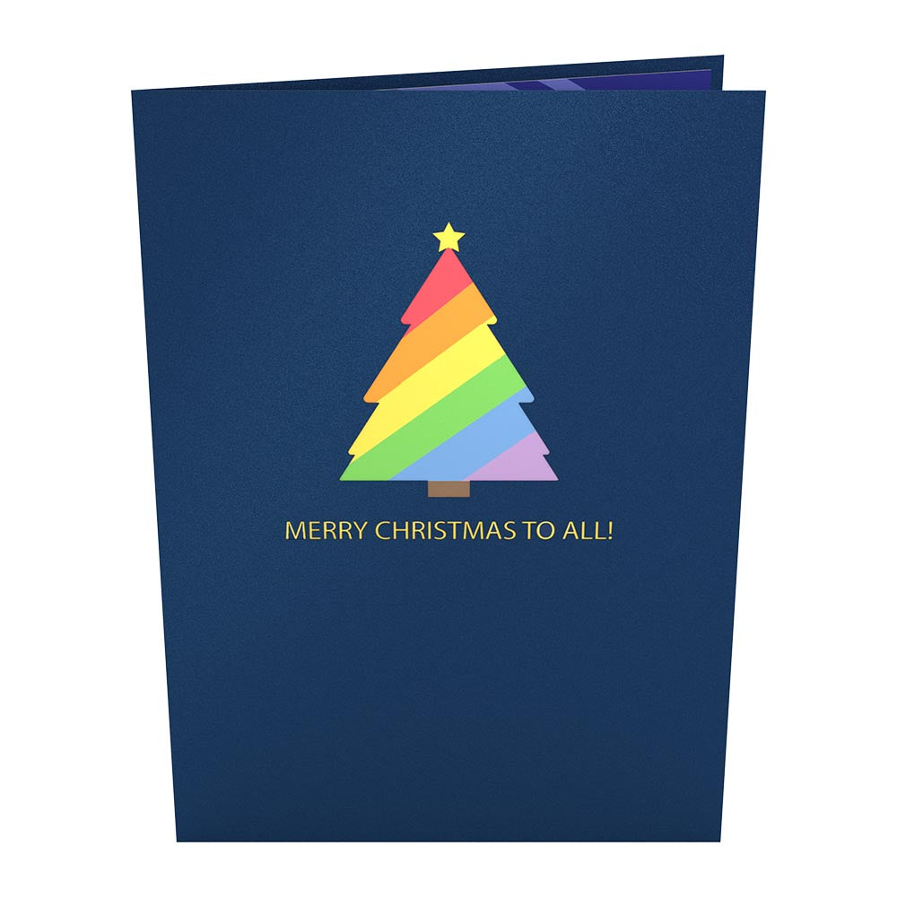 Rainbow Christmas Tree Pop-Up Card
