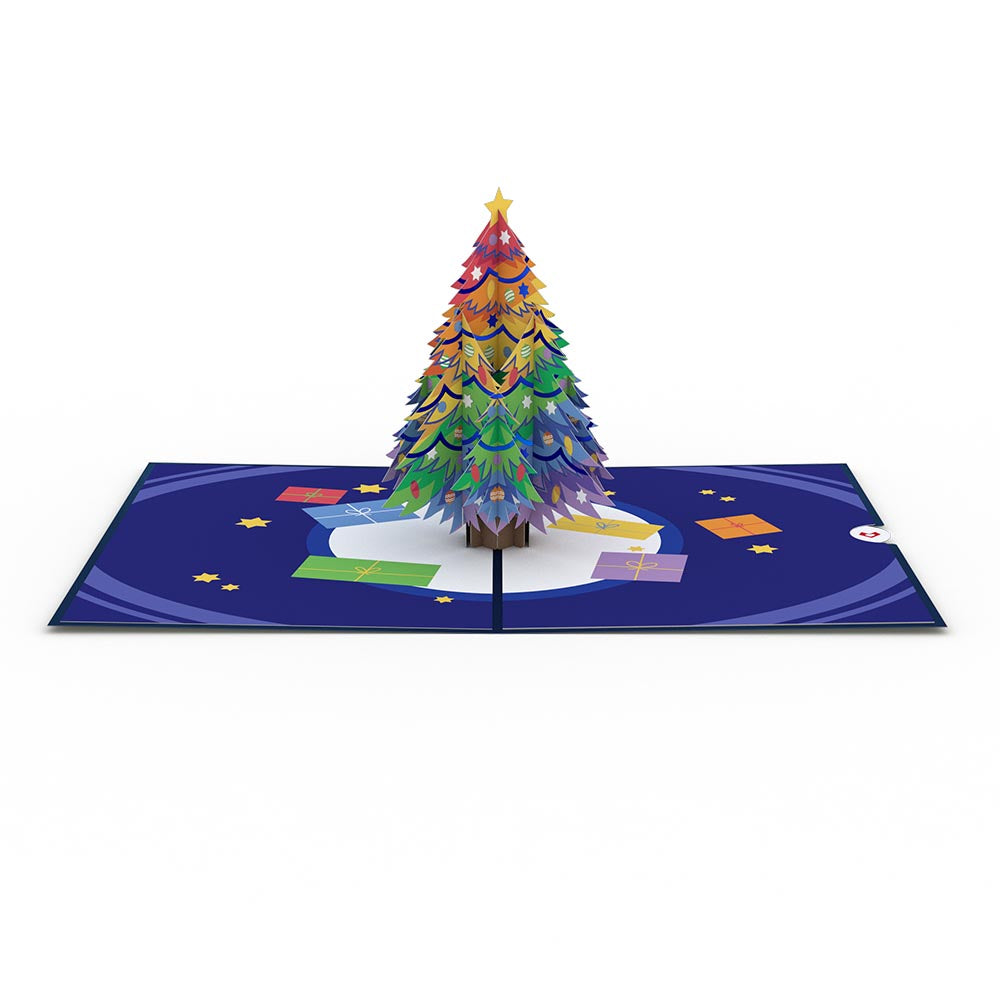 Rainbow Christmas Tree Pop-Up Card