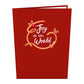 Red & White Christmas Village Pop-Up Card
