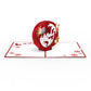 Red & White Christmas Village Pop-Up Card