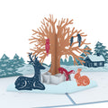 Winter Woodland Animals Pop-Up Card