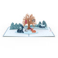 Winter Woodland Animals Pop-Up Card