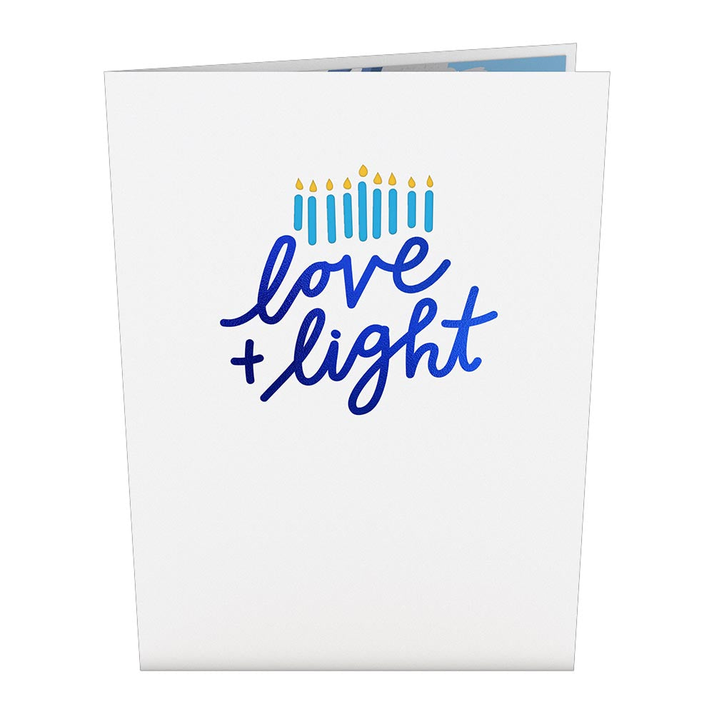 Love + Light Menorah Pop-Up Card