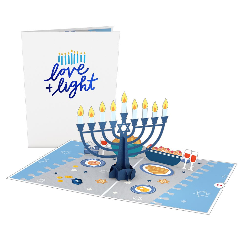 Love + Light Menorah Pop-Up Card