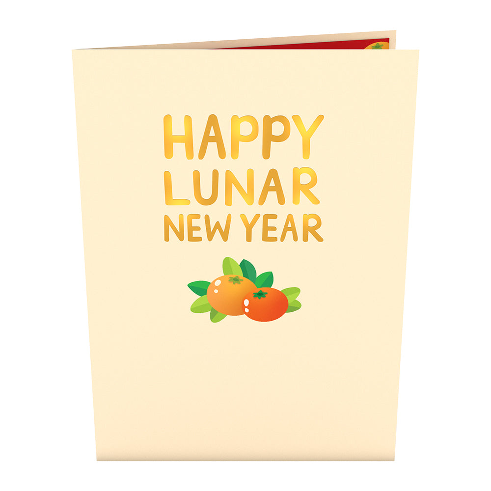 Lunar New Year Tangerine Tree Card with Mini Bouquet