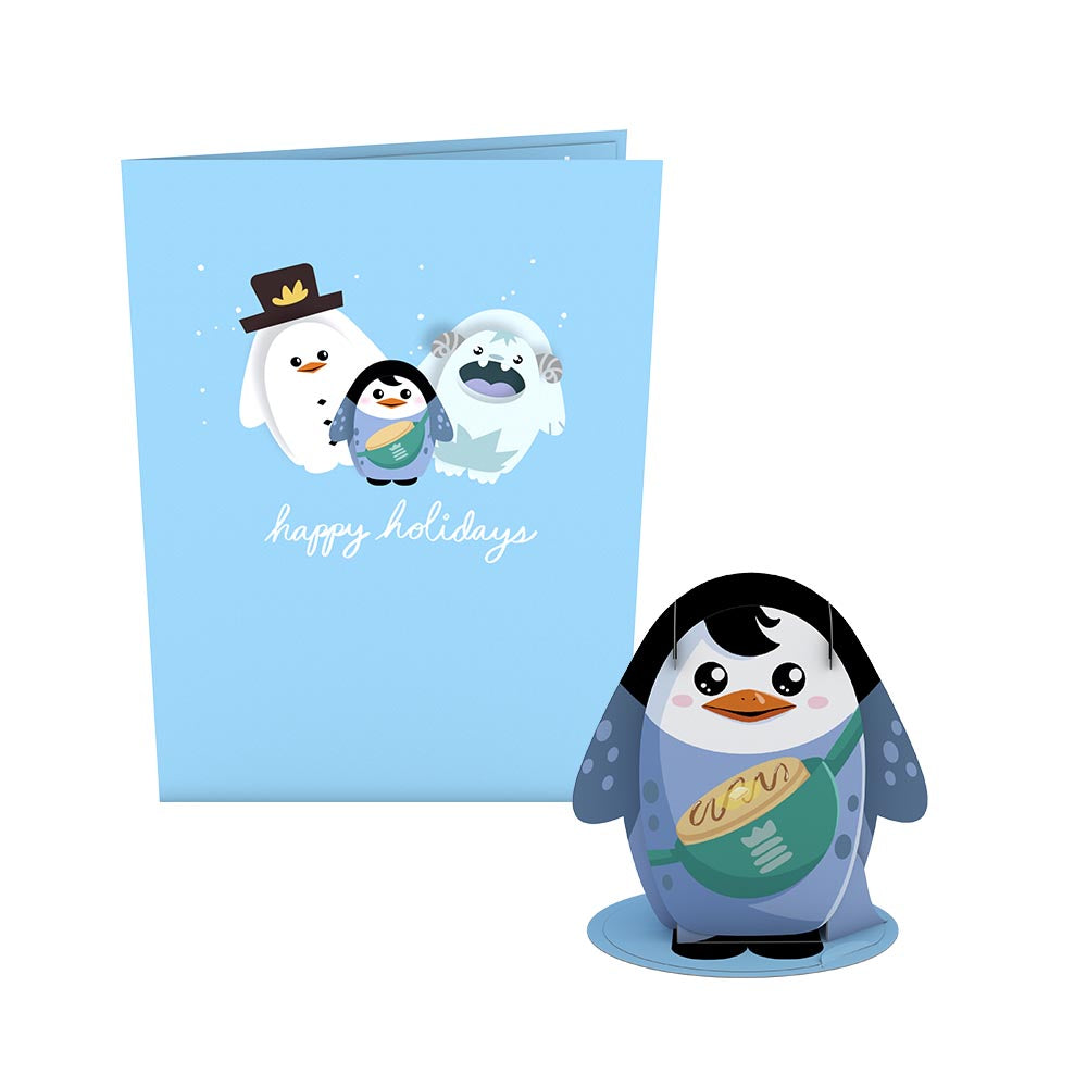 Pancake the Penguin Card with Pop-Up Gift