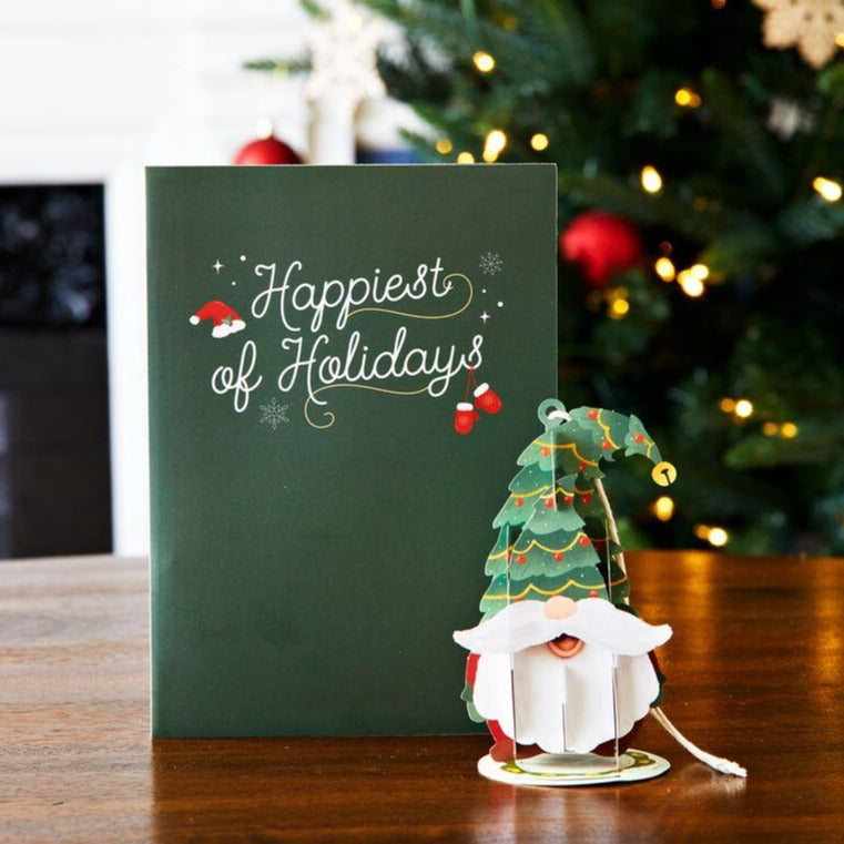 Gnoel Gnome Card with Ornament