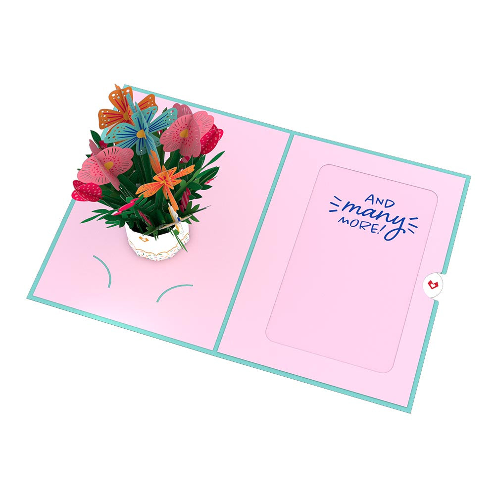 Happy Birthday Card with Mini Bouquet