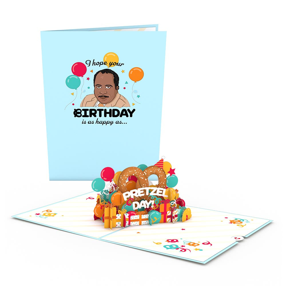 The Office Pretzel Day Birthday Pop-Up Card