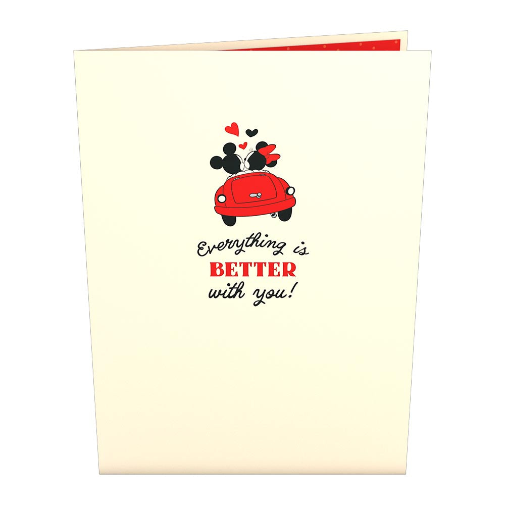 Disney's Mickey & Minnie Everything is Better with You Pop-Up Card