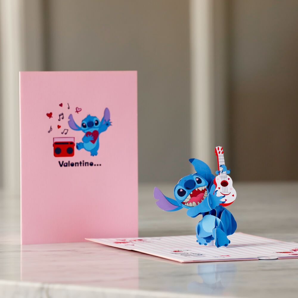 Disney's Stitch Rockin' Valentine Pop-Up Card