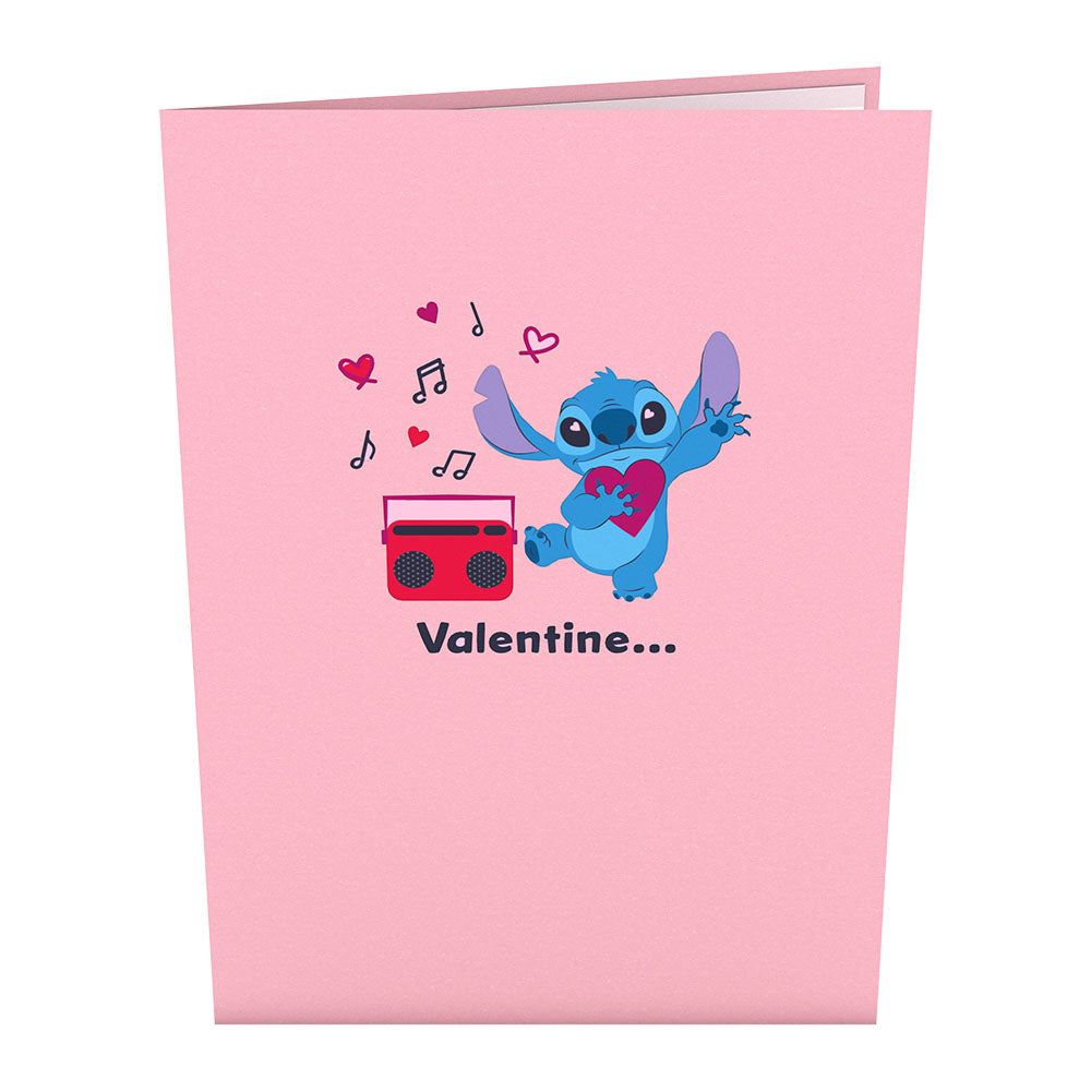 Disney's Stitch Rockin' Valentine Pop-Up Card