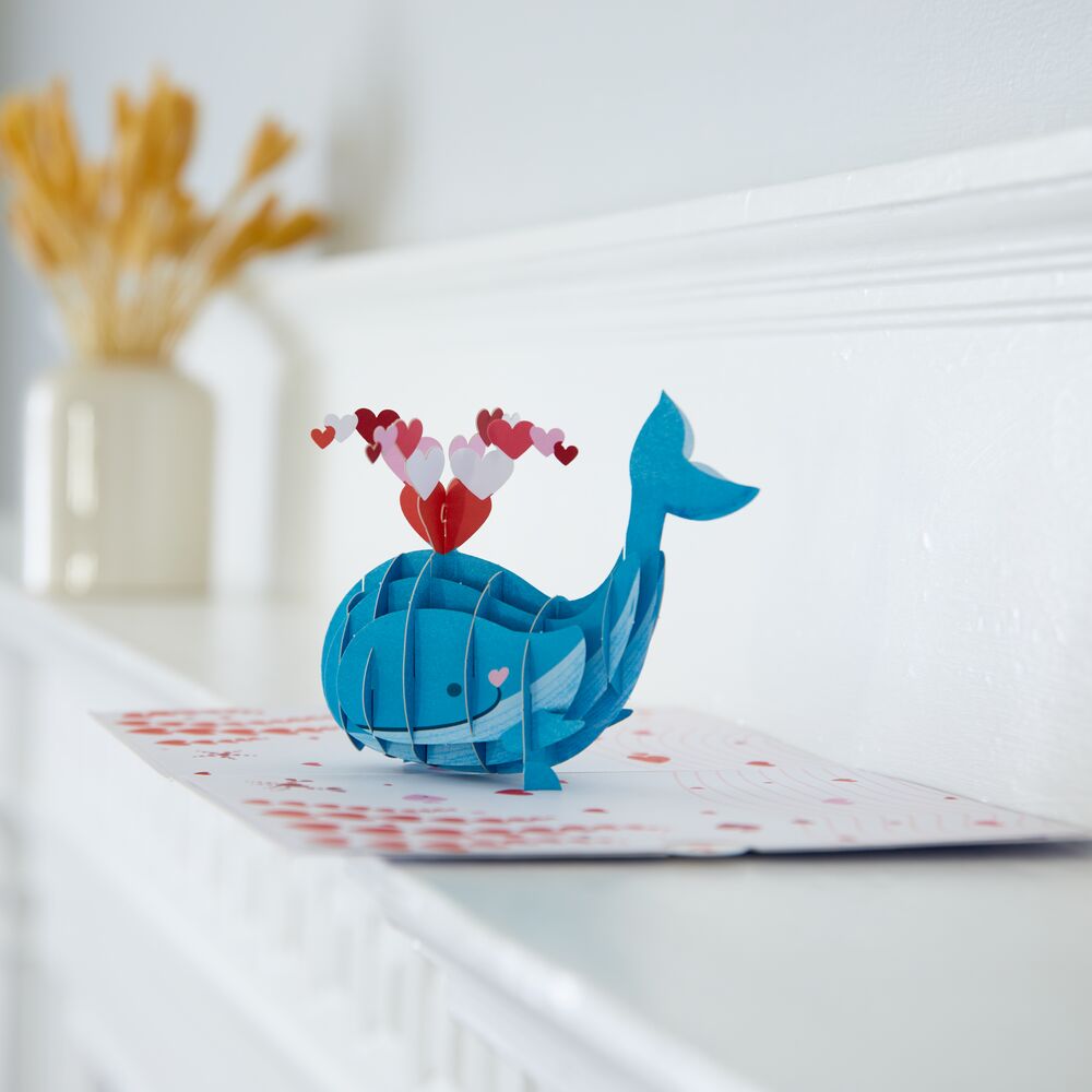 Whale You Be My Valentine Pop-Up Card