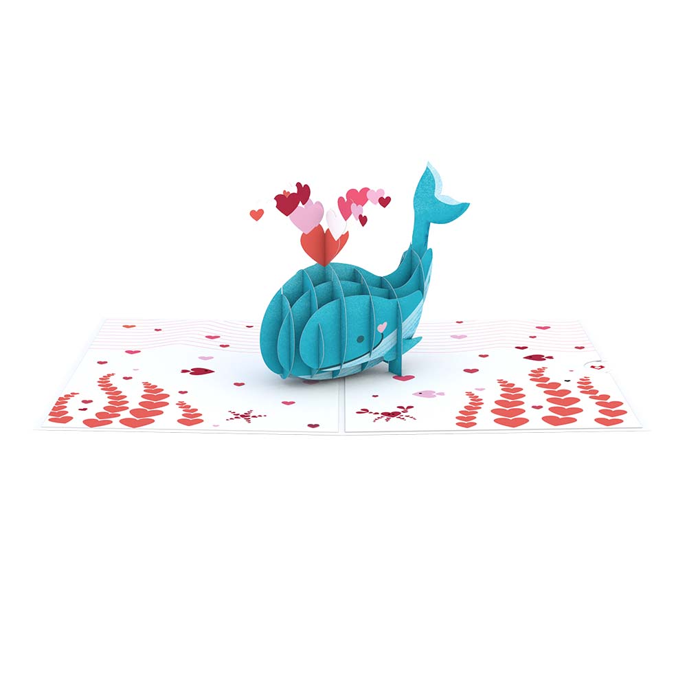 Whale You Be My Valentine Pop-Up Card