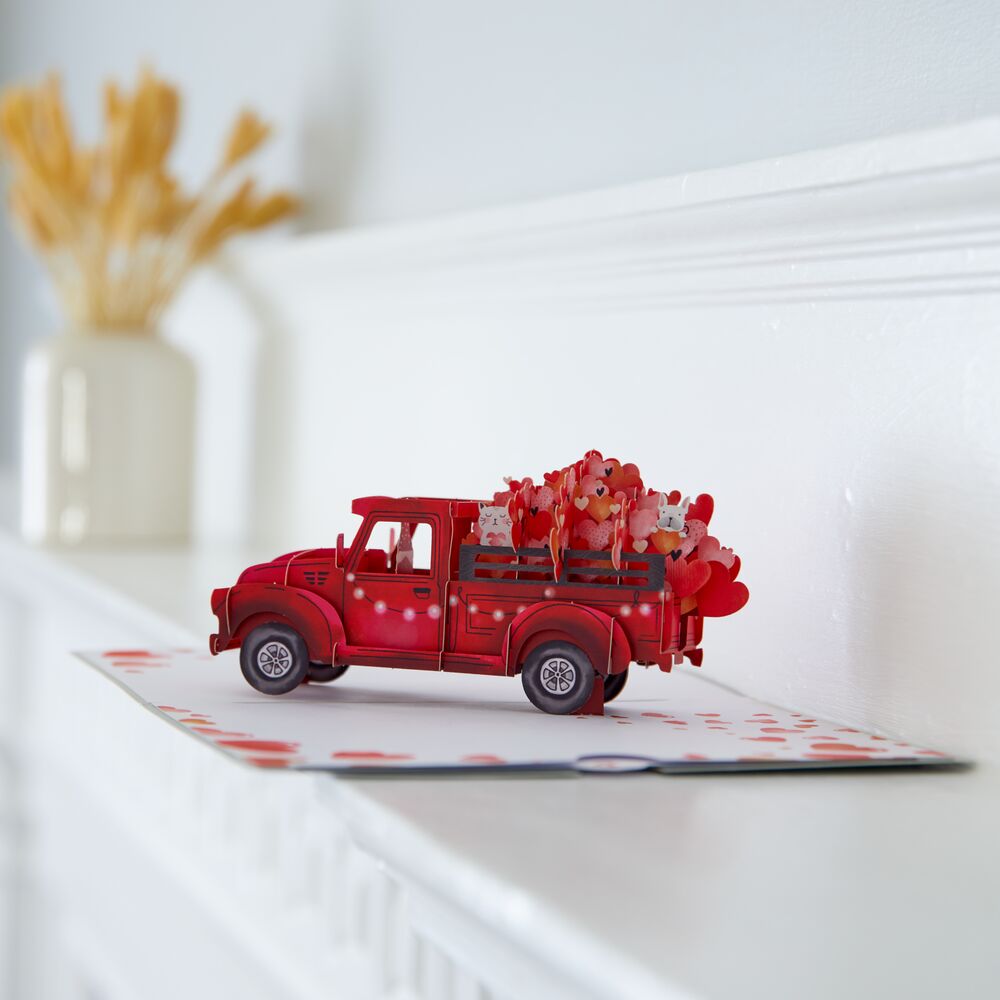 Love Delivery Truck Pop-Up Card