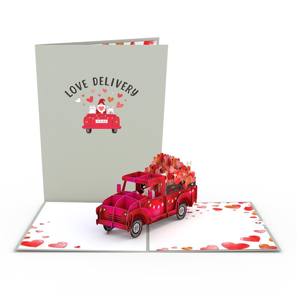 Red Rose Love Delivery Truck Bundle