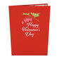 Valentine’s Day Hummingbird Pop-Up Card