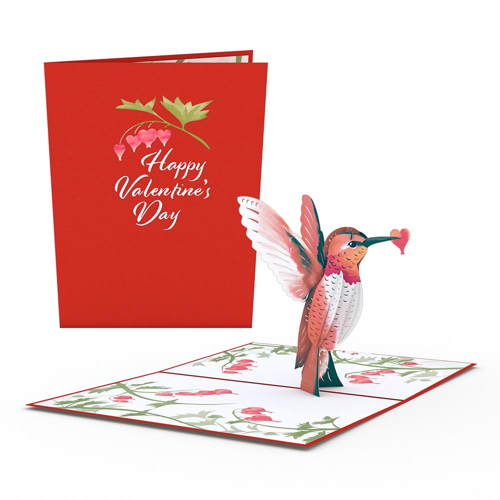 Valentine’s Day Hummingbird Pop-Up Card