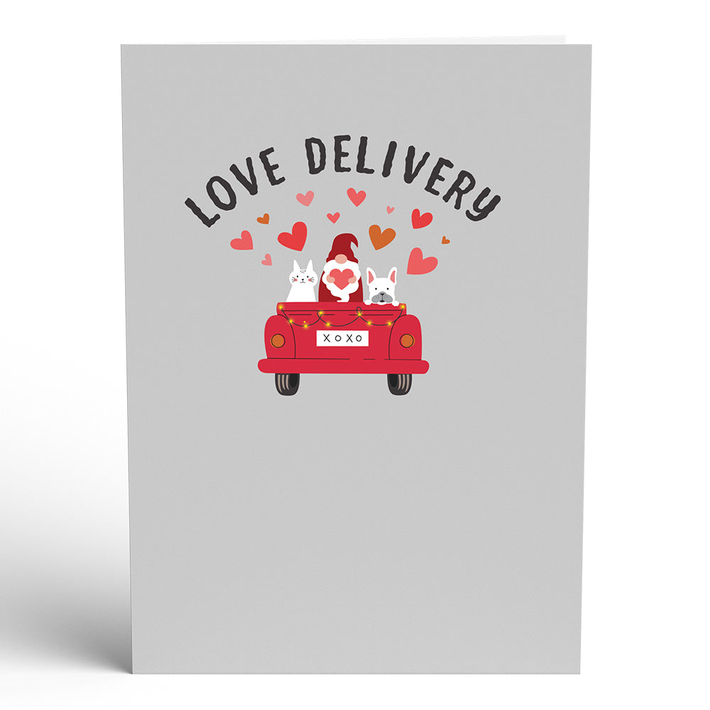 Giant Love Delivery Truck Pop-Up Card