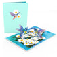 Daisy Patch Hummingbirds Pop-Up Card