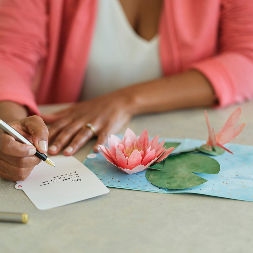 Water Lily Dragonfly Pop-Up Card