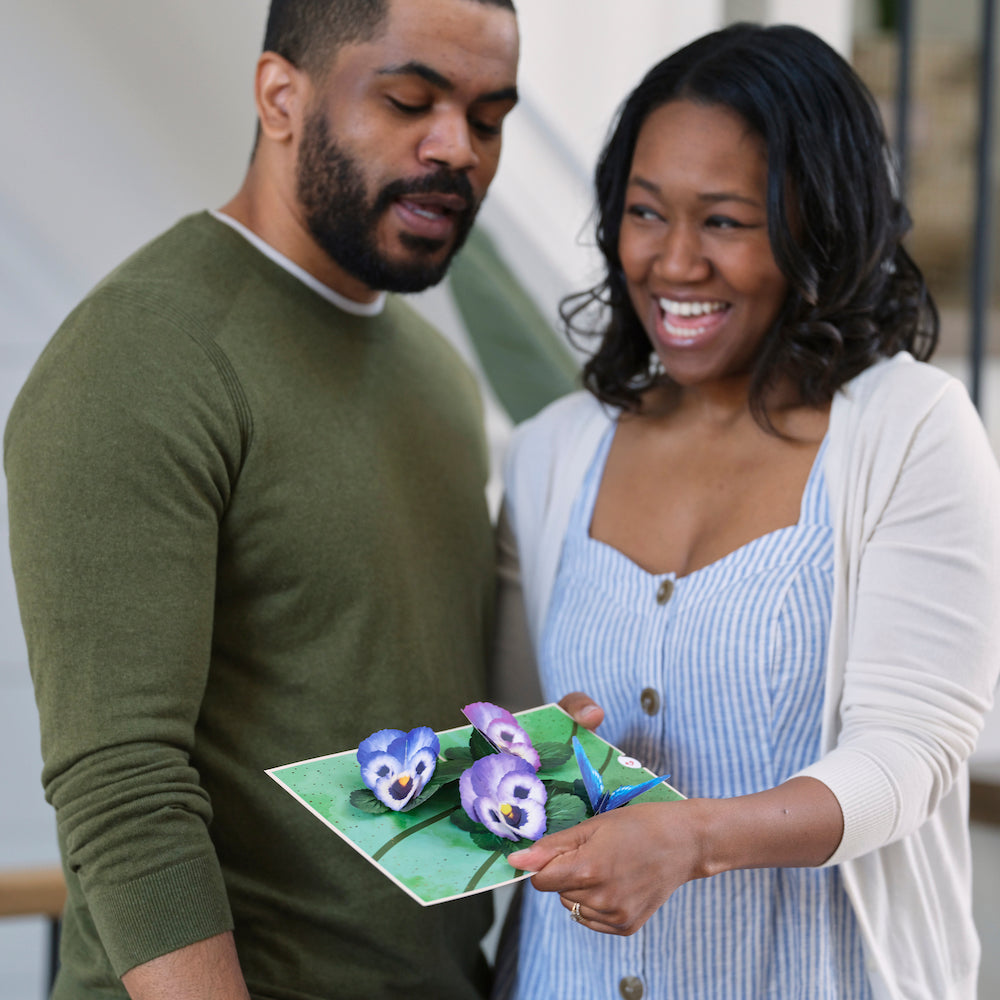 Pansies Pop-Up Card