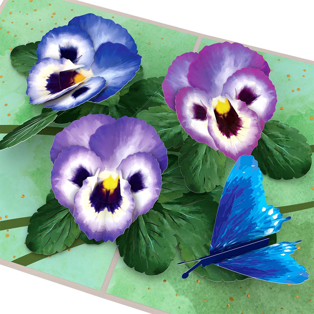 Pansies Pop-Up Card