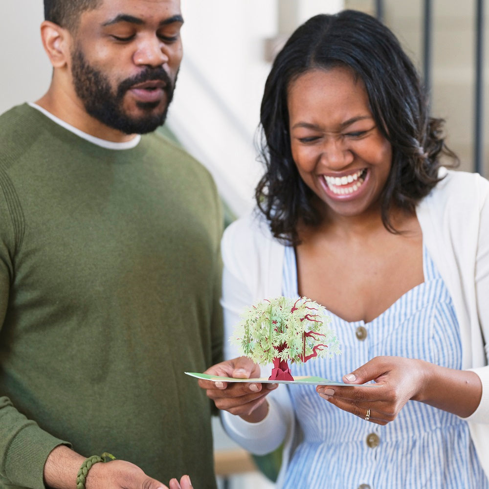 Green Maple Tree Pop-Up Card