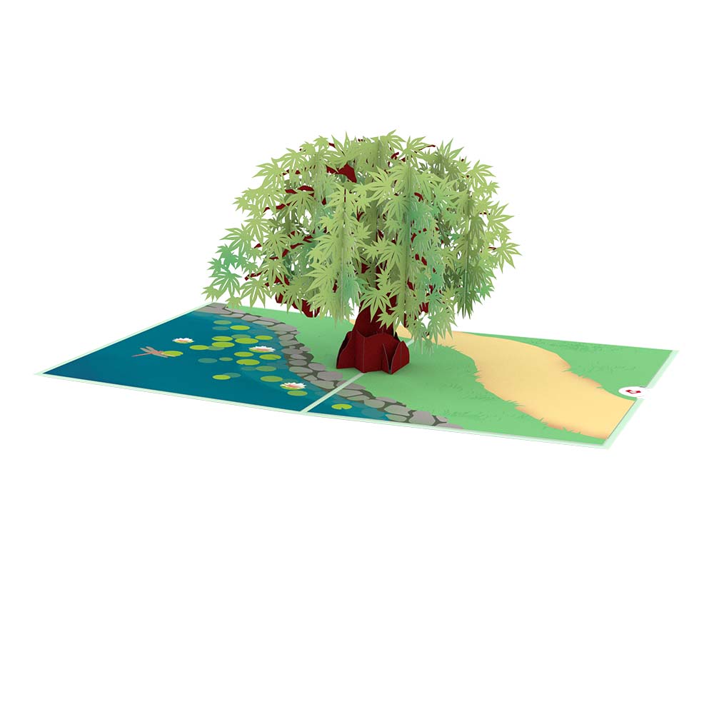 Green Maple Tree Pop-Up Card